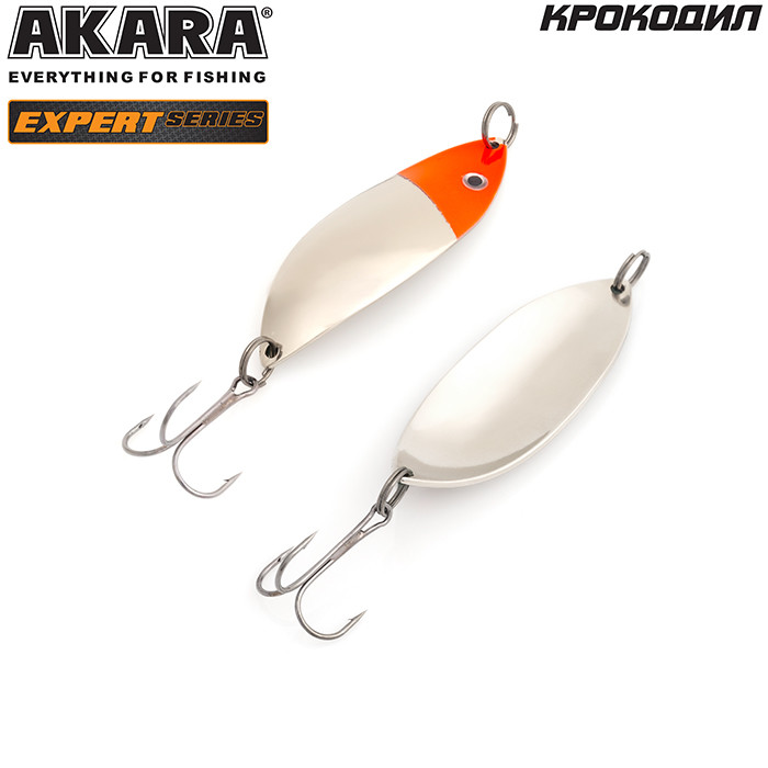 Фотография Блесна колеблющаяся Akara Expert Крокодил BL-KR70-25-3/SIL