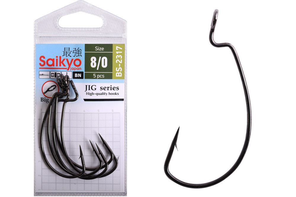 Фотография Крючки Saikyo BS-2317 BN № 8/0 (5 шт)