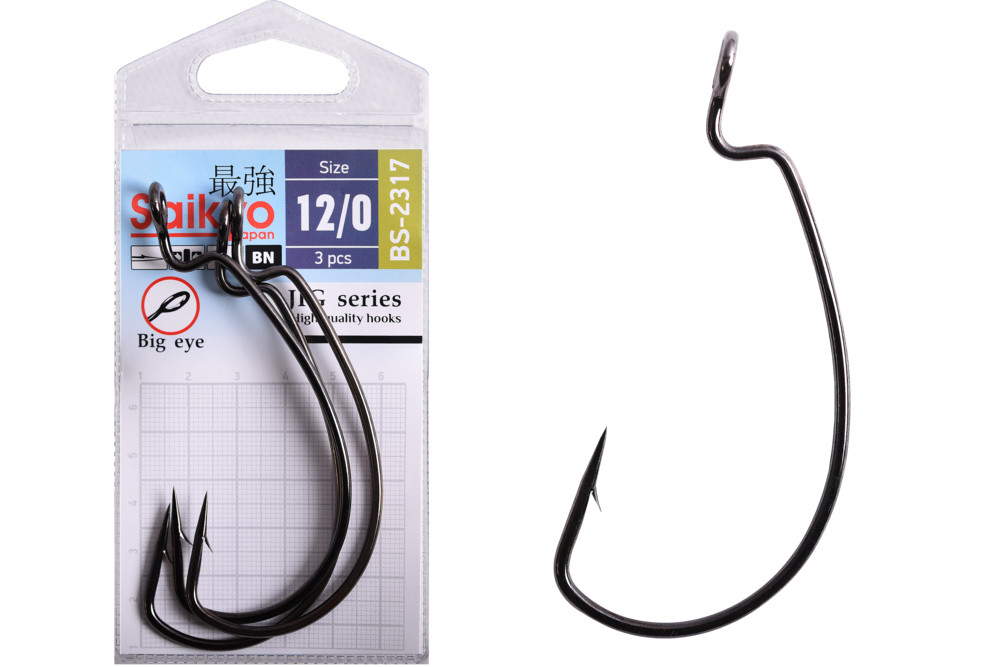 Фотография Крючки Saikyo BS-2317 BN №12/0 (3 шт)