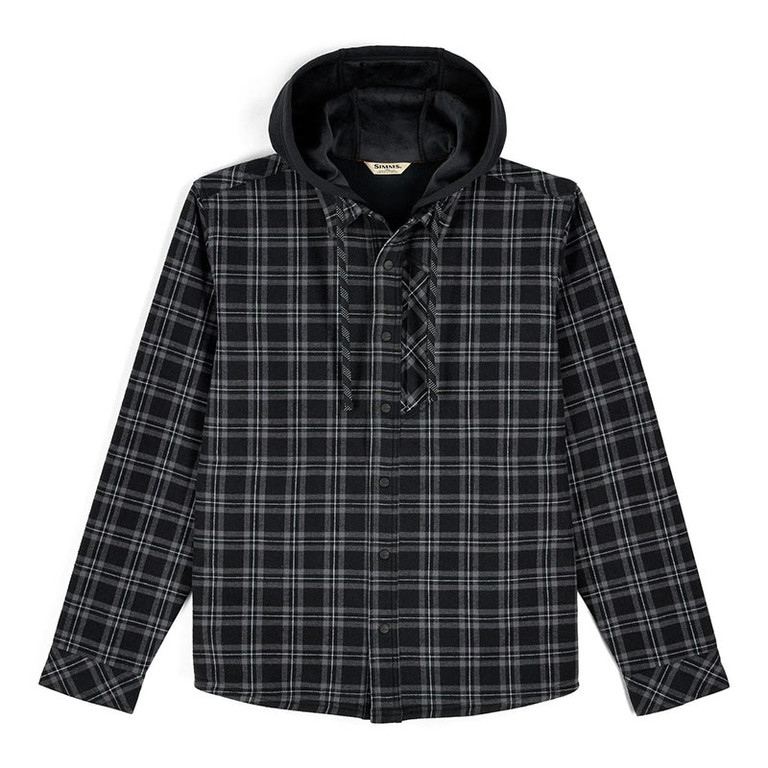 Фотография Рубашка Simms ColdWeather Hooded Shacket, Wakemup Plaid: Black, XL