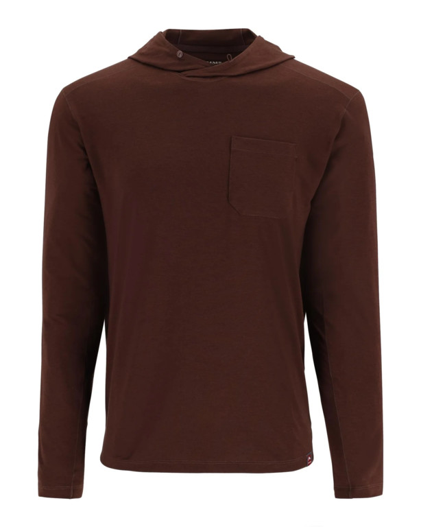 Фотография Футболка Simms Glades Hoody, Kona Heather, L