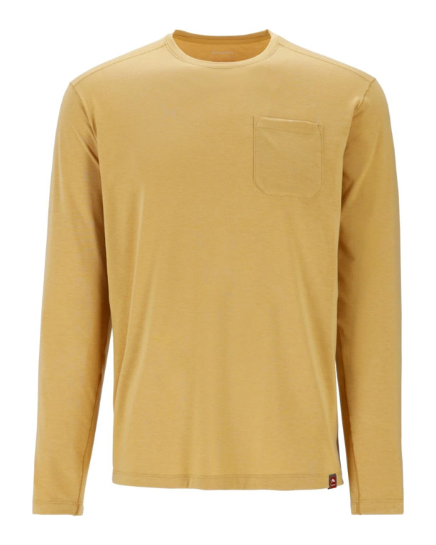 Фотография Футболка Simms Glades Crew, Baltic Amber Heather, XL