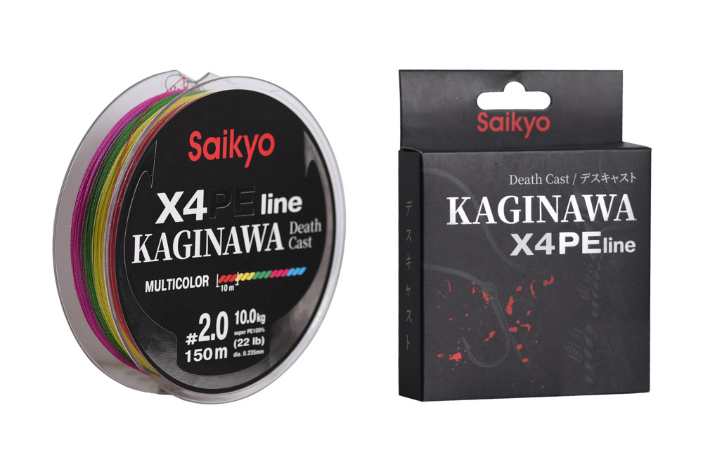 Фотография Шнур Saikyo KAGINAWA X4PE 150m, мультиколор #2 (0,235mm), 10kg