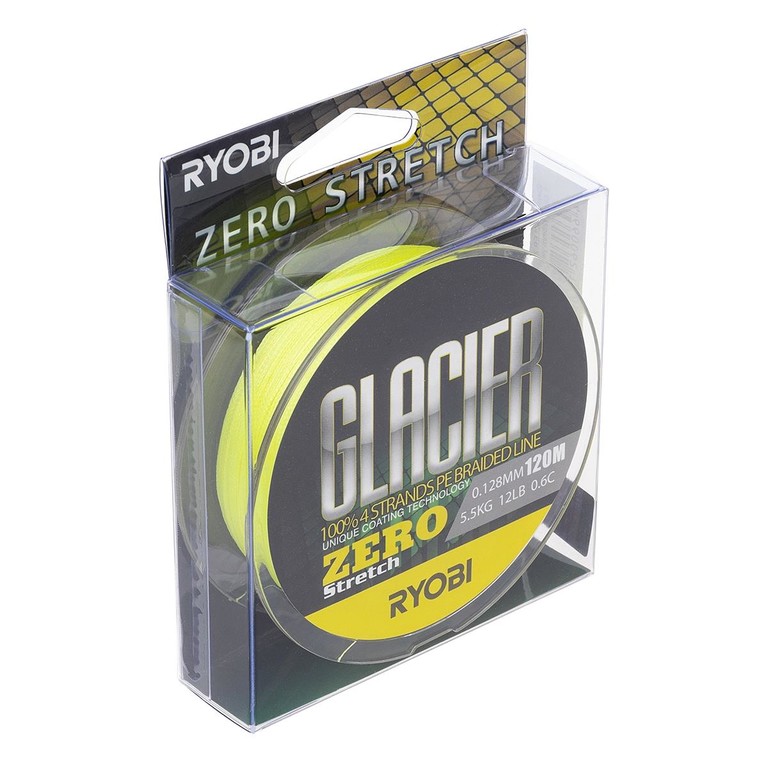 Фотография Шнур Ryobi PE GLACIER 4* 120m d-0.185 #9.0kg Yellow RB4Y185