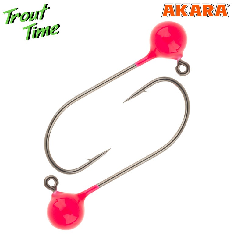 Фотография Джиг-головка Akara Trout Time Шар Pink 3 шт в блистере JTR-07-4-PN-F3