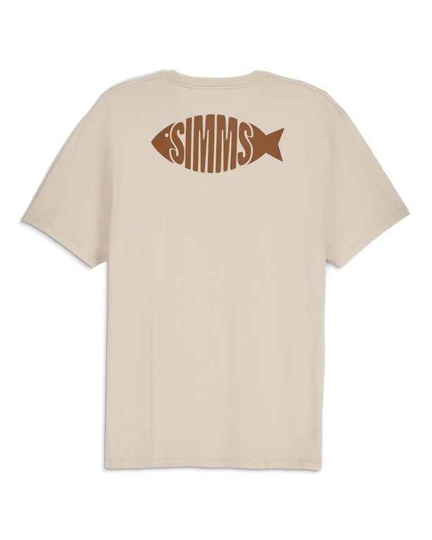 Фотография Футболка Simms Logofish T-Shirt, Natural, XL