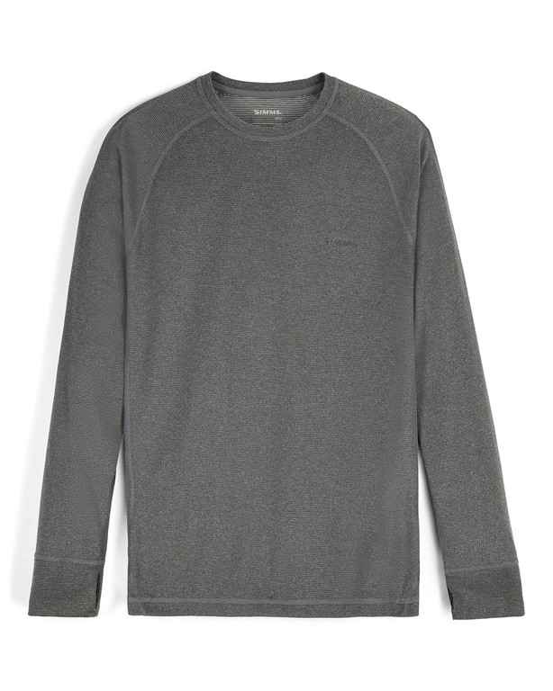 Фотография Футболка Simms Strata 160 LS Crew, Dark Grey Heather, L