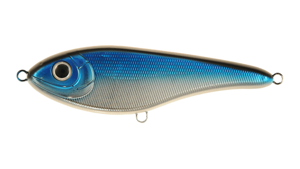 Фотография Воблер Джеркбейт Strike Pro Buster V, 114E Blue Chrome, (EG-148#114E)
