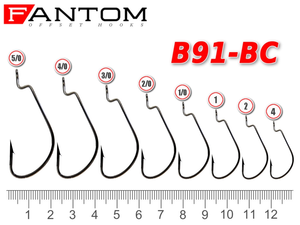 Фотография Крючок офсетный Fantom B91-5/0-BC Size: 5/0 уп-ка 10 шт
