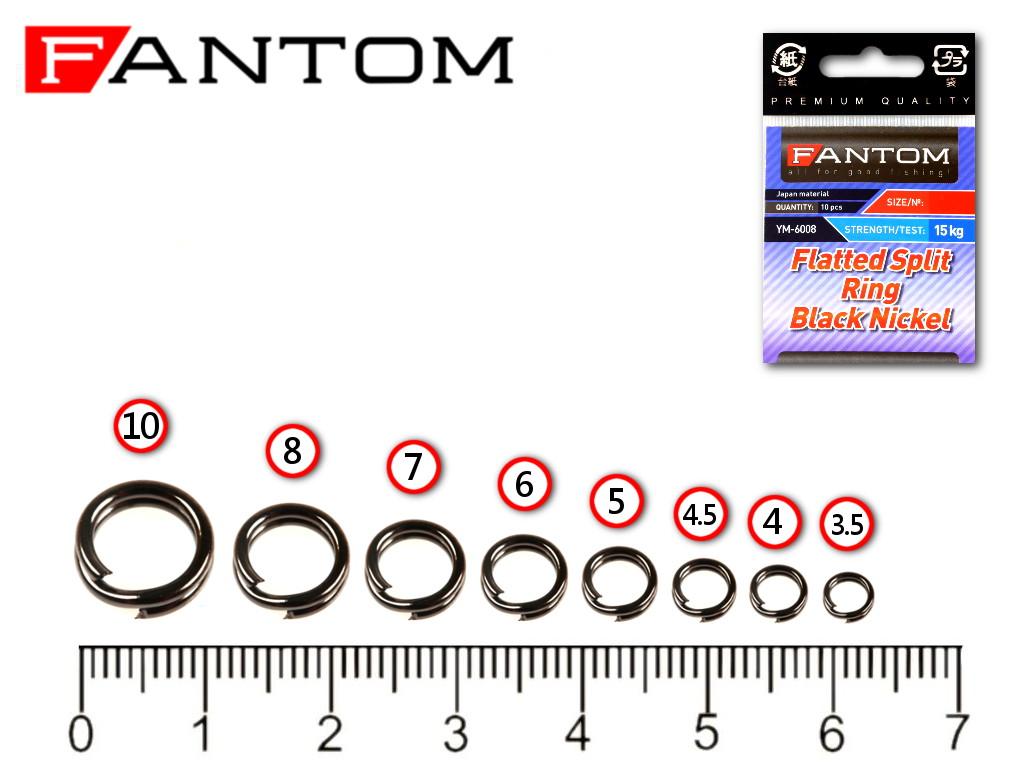 Фотография Кольцо Fantom YM-6008-#4-BN Flatted Split Ring (10шт)