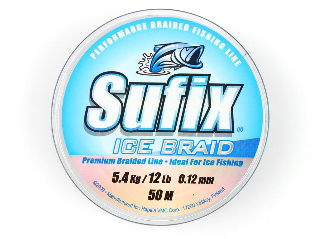 Фотография Шнур зимний Sufix Ice Braid 50m 0.12mm 5,4кг grey
