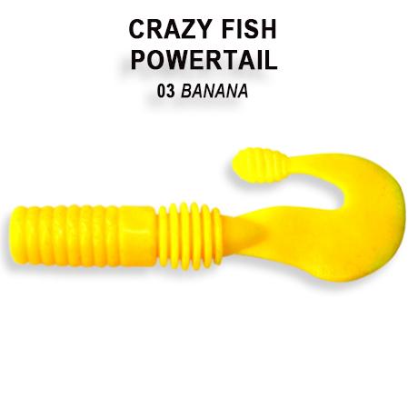 Фотография Мягкая приманка Crazy Fish Powertail 70мм #3