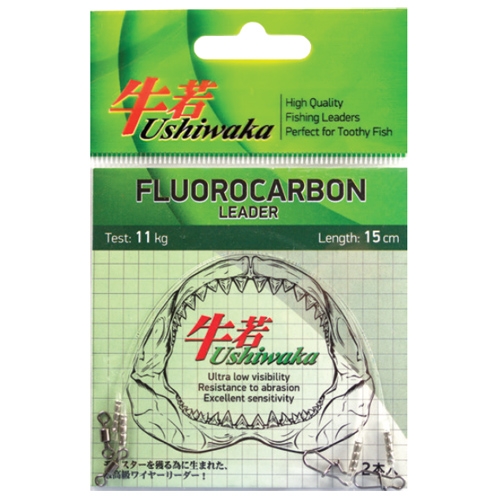 Фотография Поводок флюорокарбон Ushiwaka UF2014 20cm 14kg 2 шт