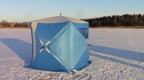 Фотография Палатка зимняя Woodland Ice Fish 2 (165х165х185см) синий